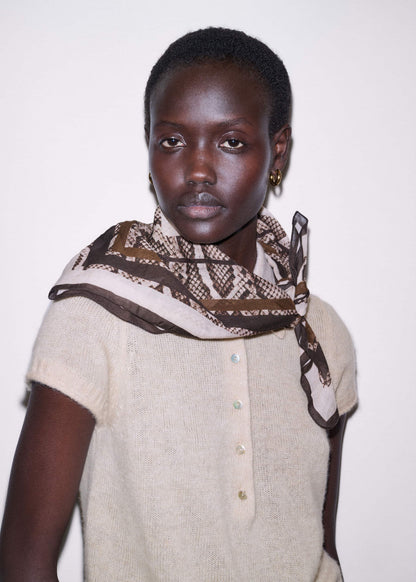 Snake Print Border Scarf | ME+EM Accessories