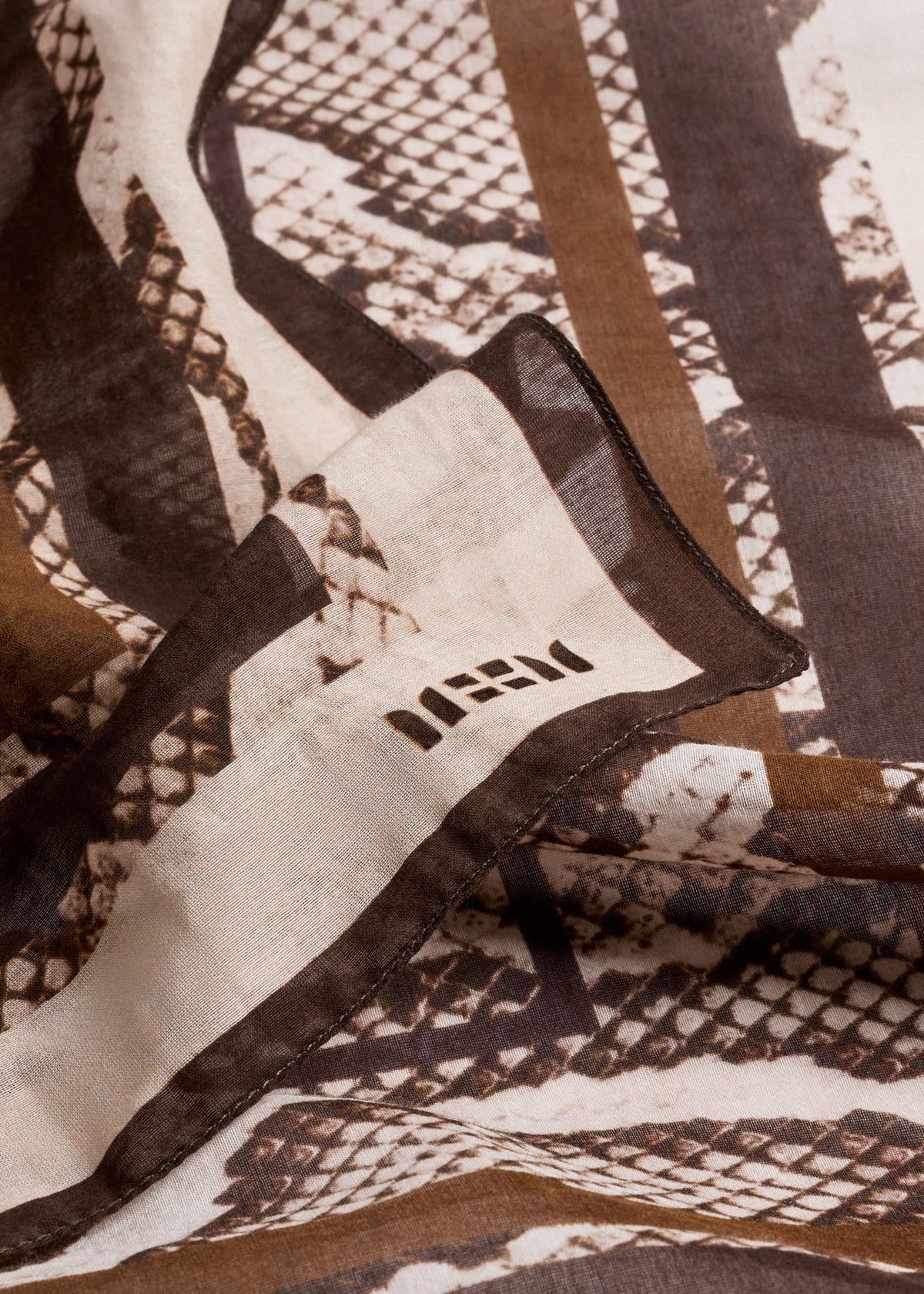 Snake Print Border Scarf | ME+EM Accessories