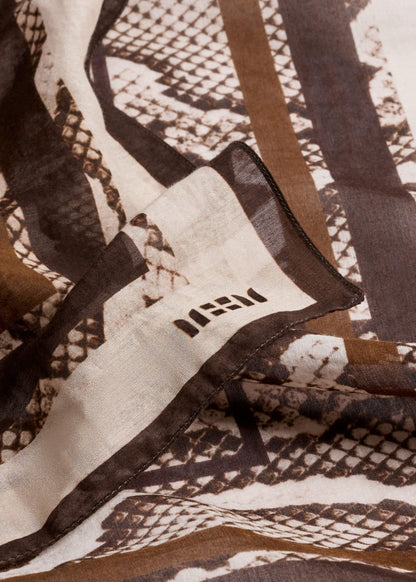 Snake Print Border Scarf | ME+EM Accessories