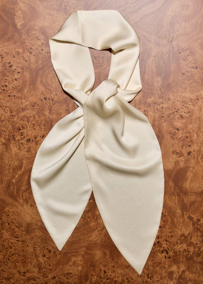 Cream Silk Satin Evening Scarf | ME+EM Accessories