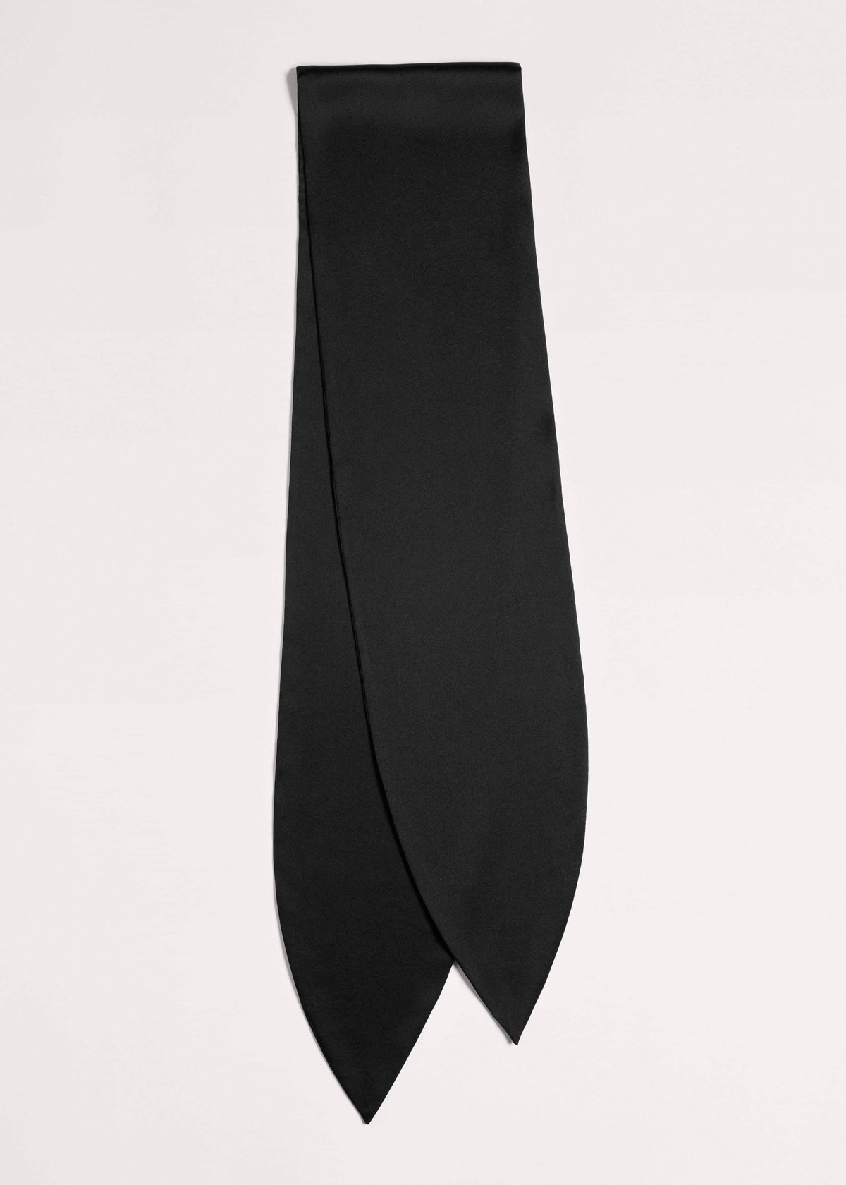 Black Silk Satin Evening Scarf | ME+EM Accessories