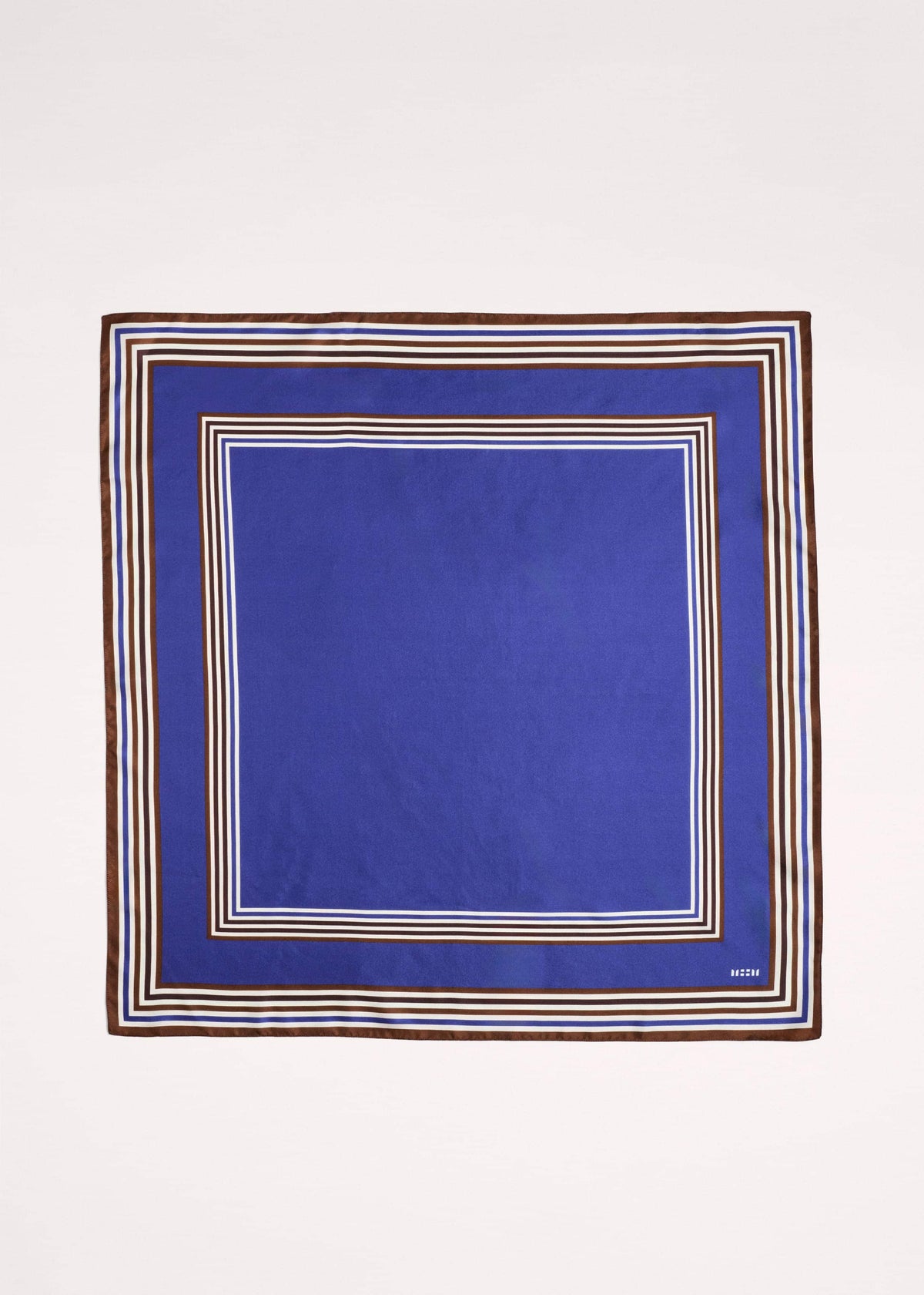 Blue Striped Silk Multi-Border Scarf | ME+EM Accessories