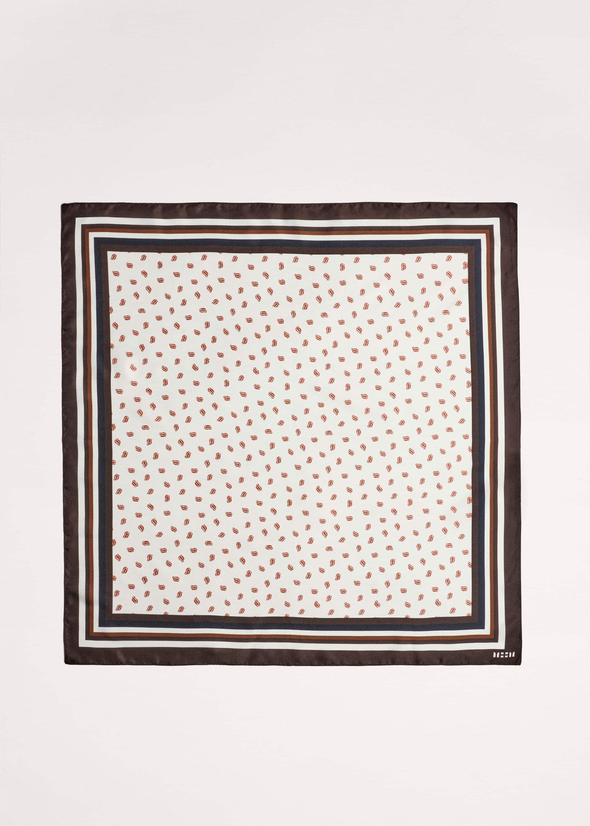 Cream Spaced Paisley Print Silk Scarf | ME+EM Accessories