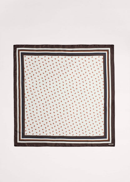 Cream Spaced Paisley Print Silk Scarf | ME+EM Accessories