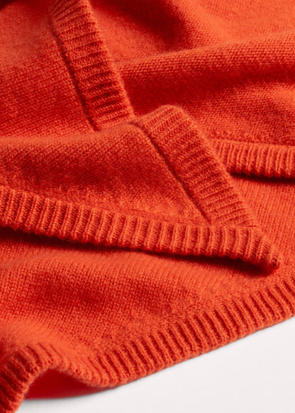 Orange Cashmere Triangle Knit Scarf | ME+EM Accessories