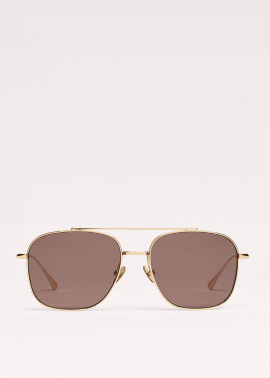 Chocolate Brown Aviator Sunglasses | ME+EM Accessories