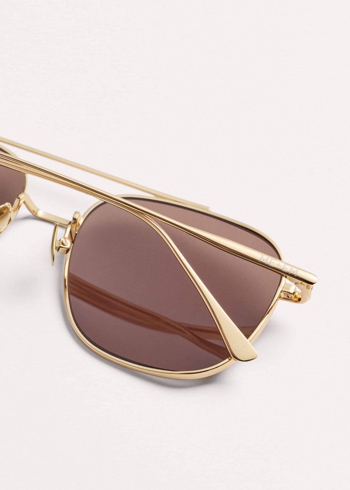 Chocolate Brown Aviator Sunglasses | ME+EM Accessories