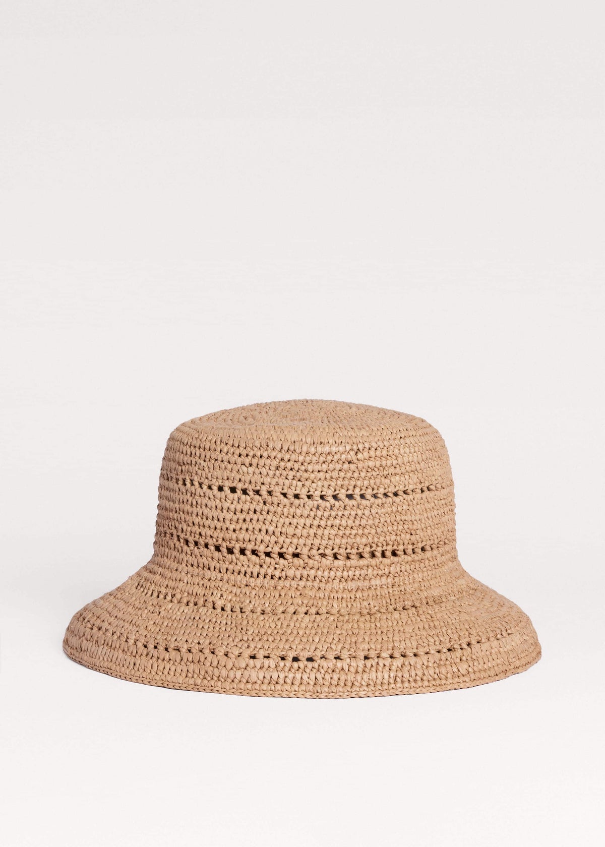 Brown Summer Raffia Bucket Hat | ME+EM Accessories