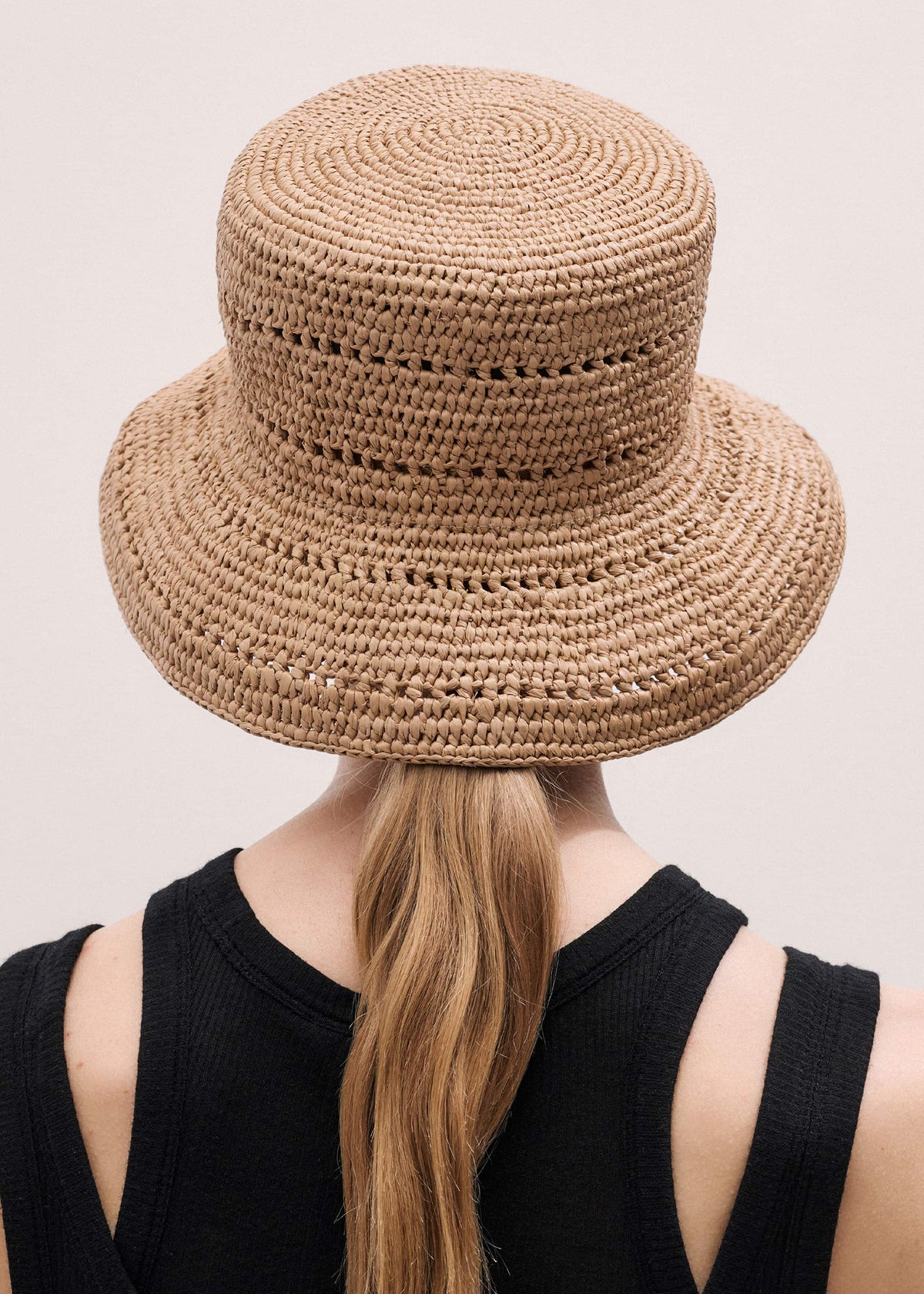 Brown Summer Raffia Bucket Hat | ME+EM Accessories