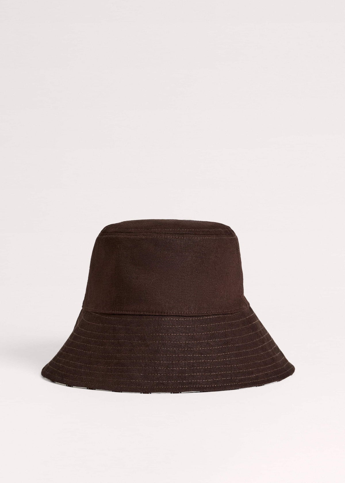 Brown Striped Reversible Bucket Hat | ME+EM Accessories